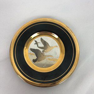 CHOKIN ART LIMITED EDITION MINIATURE DECORATIVE PLATE GEESE